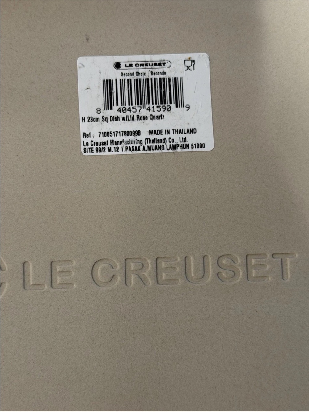 Le Creuset Classic 23cm/ Square Dish
W/Lid Rose Quartz
Rare New - Picture 8 of 12